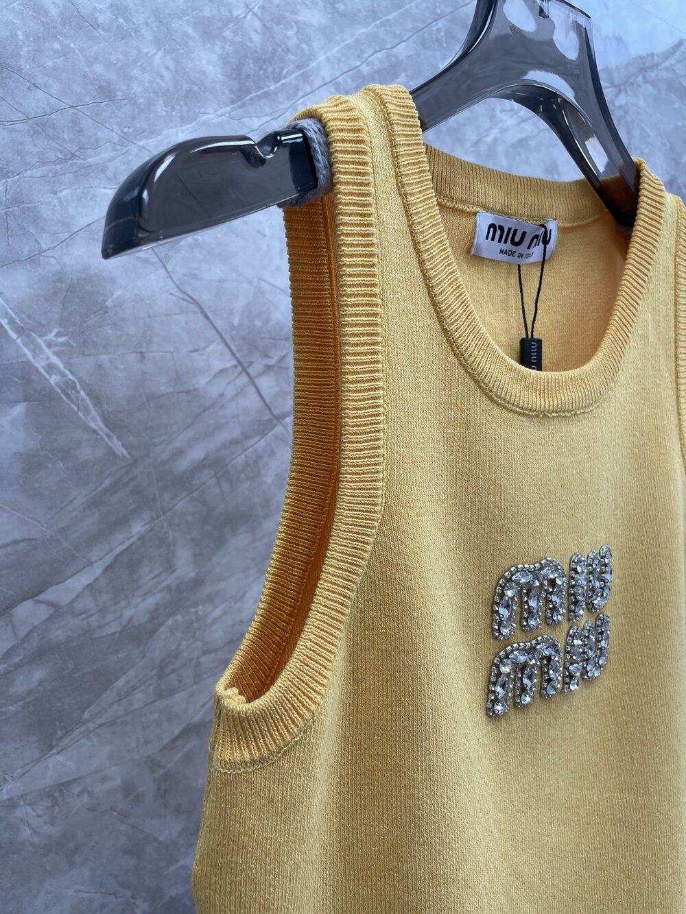 MIU MIU yellow knitted tank top - Picture 7 of 7